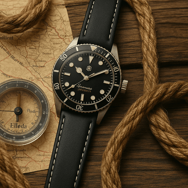 Kensington Classic Genuine Leather Padded Watch Strap With Contrasting Stitching